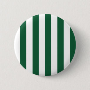 Vintage Klassik Flaschengrün und Weiß gestreift Button