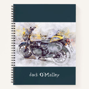 Vintage-Klassik-Motorrad-Notizbuch Notizbuch