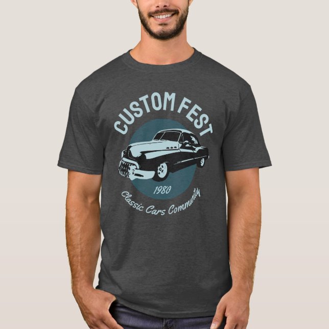 Vintage Klassikautotypisierung T-Shirt (Vorderseite)