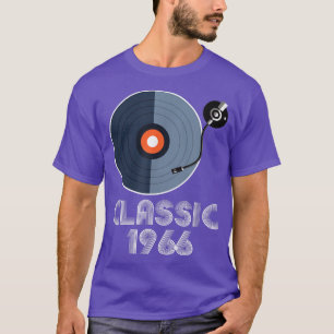 Vintage Klassiker 1966 Vinyl Plattenspieler Musikl T-Shirt