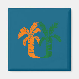 Vintage Klassiker 90er Miami Palm Design Magnet