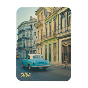 Vintage Klassiker Auto Havanna Kuba Straßenfotogra Magnet