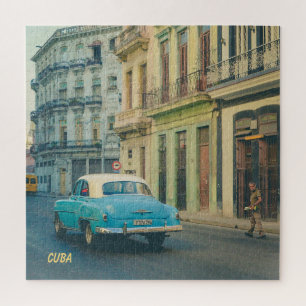 Vintage Klassiker Auto Havanna Kuba Straßenfotogra Puzzle