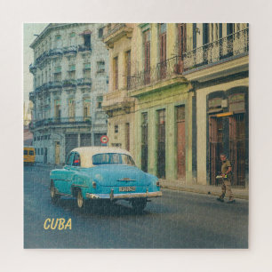 Vintage Klassiker Auto Havanna Kuba Straßenfotogra Puzzle