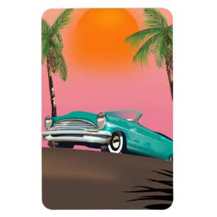 Vintage Klassiker Auto im Paradies Magnet
