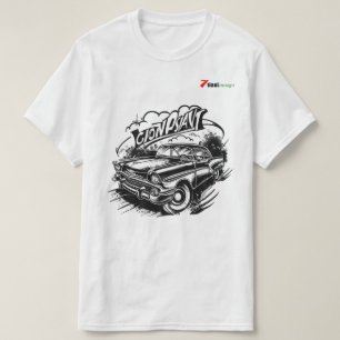 Vintage-Klassiker-Autografik-Doppelseitiges T-Shir T-Shirt