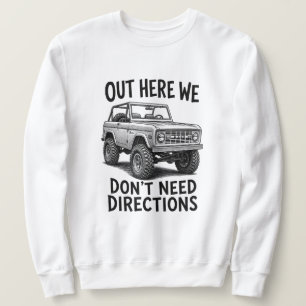 Vintage-Klassiker-Bronco-Offroad-Illustration Sweatshirt
