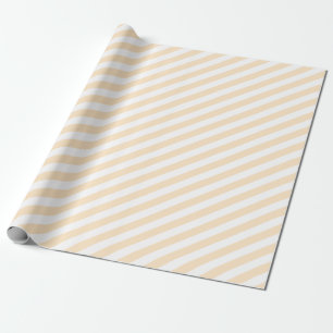 Vintage Klassiker getöntes Gelb und Weiß Streifen Geschenkpapier
