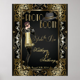 Vintage-Klassiker im Gatsby-Stil Fotoautomaten-Pla Poster