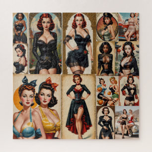 Vintage-Klassiker Pin-up-Girls Kollektion Design Puzzle