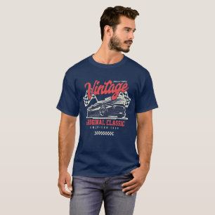 Vintage-Klassiker-Retro-Rennsport-Automobil-Typogr T-Shirt