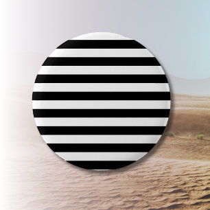Vintage Klassiker schwarz-weiß gestreift Button