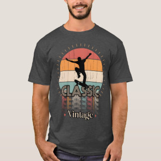 Vintage-Klassiker SKATE-Familie T-Shirt