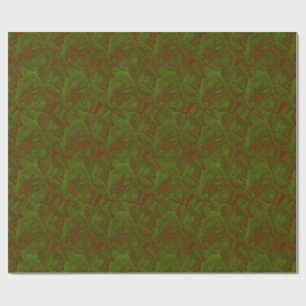 Vintage Klassiker William Morris Rot Grün Urlaub Geschenkpapier