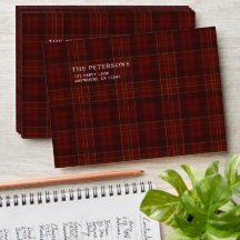 Vintage Klassisch Roter Tartan Karo Weihnachten