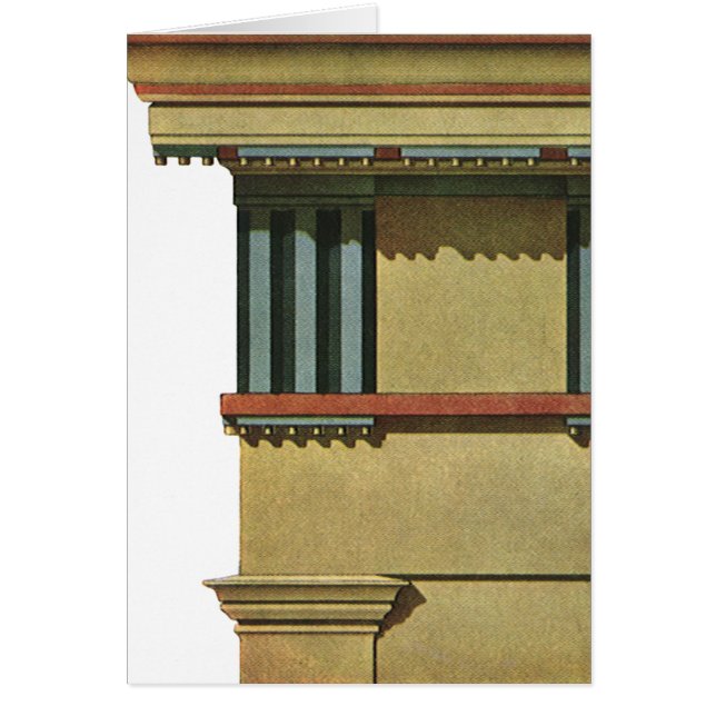 Vintage klassische Architektur, Temple Entablature (Vorne)