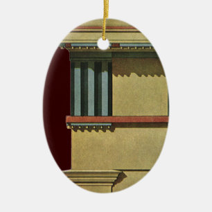 Vintage klassische Architektur, Temple Entablature Keramikornament