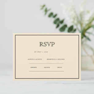 Vintage klassische Ästhetik RSVP-Karte RSVP Karte