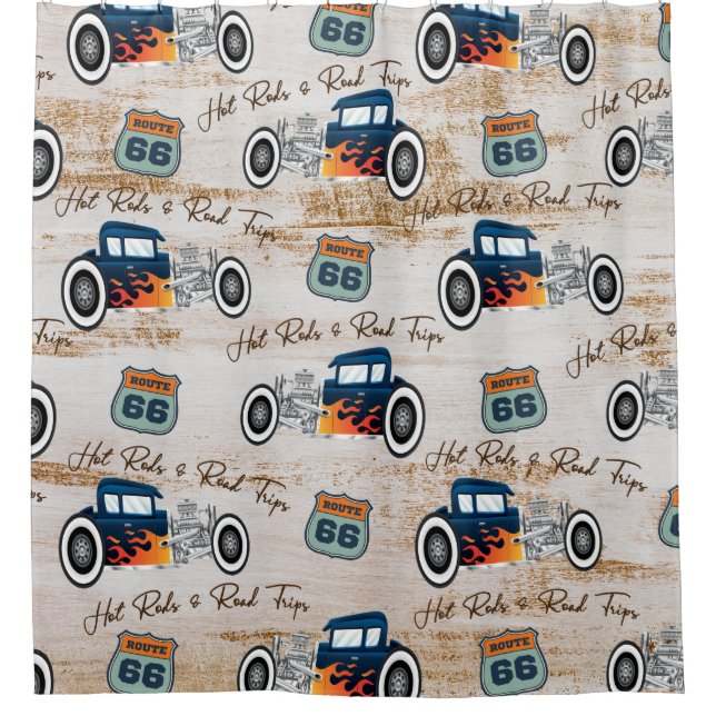 Vintage klassische Auto-Auto-Auto-u. Duschvorhang (Vorderseite)