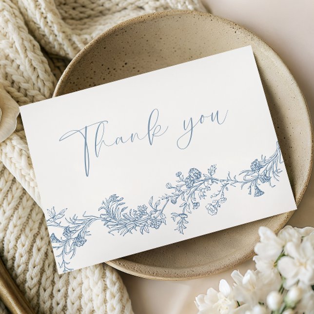 Vintage-Klassische-Blumen-Hochzeit-Dankeskarten Dankeskarte (Von Creator hochgeladen)