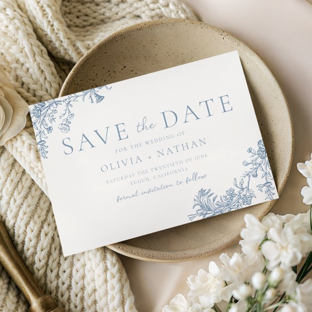 Vintage Klassische Hochzeit mit Blumen  Save The Date (Von Creator hochgeladen)