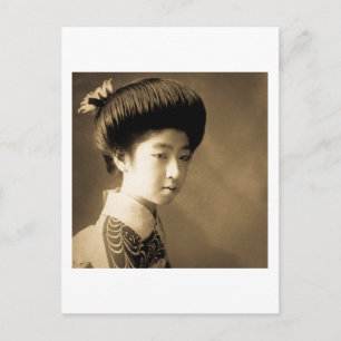 Vintage Klassische Japanische Schönheit Geisha 芸者 Postkarte