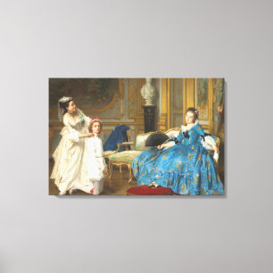 Vintage klassische Malerei mit Sassy Girl Leinwanddruck