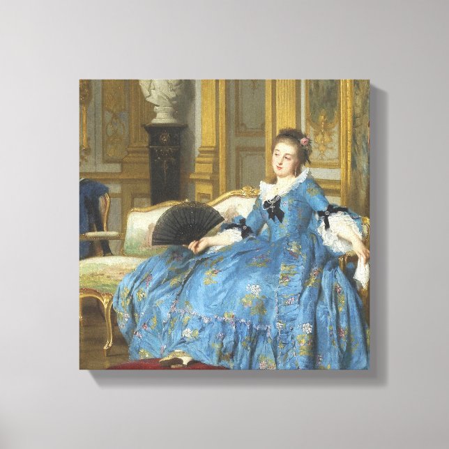 Vintage klassische Malerei mit Sassy Girl Leinwanddruck (Vorderseite)