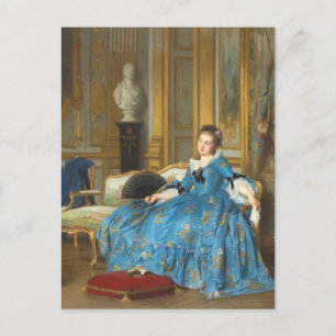 Vintage klassische Malerei mit Sassy Girl Postkarte