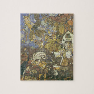 Vintage klassische Märchenfiguren, Edmund Dulac Puzzle