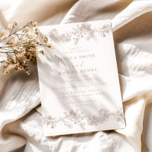 Vintage klassische neutrale Blumenhochzeit