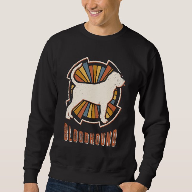 Vintage klassische Retro-Hunde-Liebe Sweatshirt (Vorderseite)