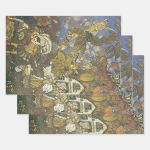 Vintage klassische Storybook-Charaktere, Edmund Du Geschenkpapier Set