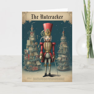 Vintage Klassischer Holz Nussknacker Maßgeschneide Feiertagskarte