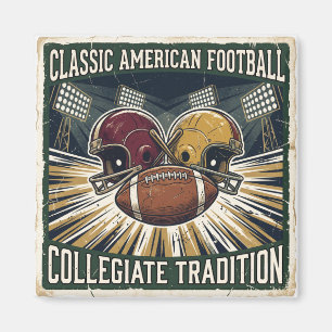 Vintage klassisches amerikanisches Football-Design Magnet