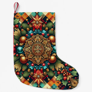 Vintage/klassisches buntes Weihnachten Kleiner Weihnachtsstrumpf