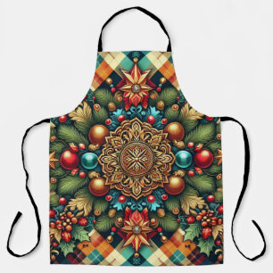 Vintage/klassisches buntes Weihnachten Schürze