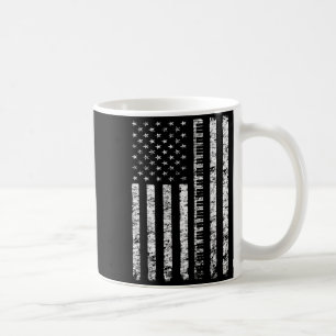 Vintage Klaviertastaturspieler Amerikanische Flagg Kaffeetasse