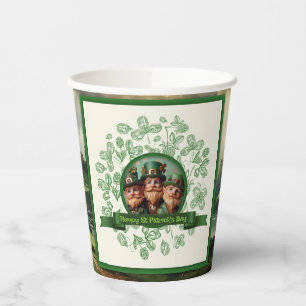 Vintage-Kleeblatt-St.-Patricks-Day-Landschaft PPC Pappbecher