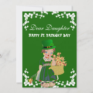 Vintage Kleeblätter Lucky St. Patrick's Day Daught Feiertagskarte