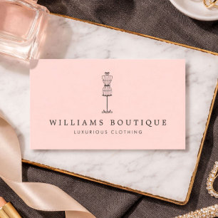 Vintage Kleiderbüste Boutique Blush Visitenkarte