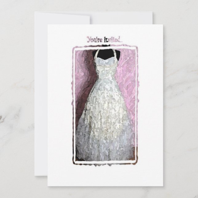 Vintage Kleidereinladung Einladung (Vorderseite)