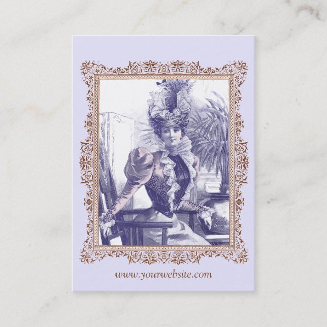 Vintage Kleidungs-Butike, Kostüm-Designer Visitenkarte (Vorderseite)