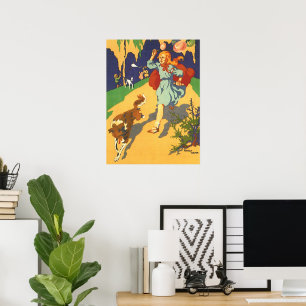 Vintage Klein Rotkäppchen, Hund und Luftballons Poster