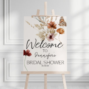 Vintage Kleine Blumige Elegante Blüten Brautparty Poster