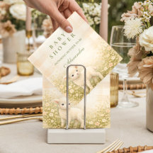Vintage Kleine Lamm Wiesenblumen Baby Shower
