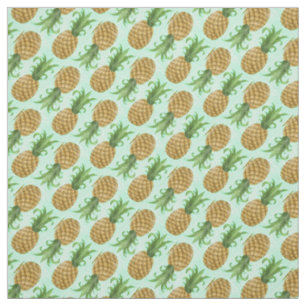 Vintage Kleine Tropische Hawaiianische Ananas Minz Stoff