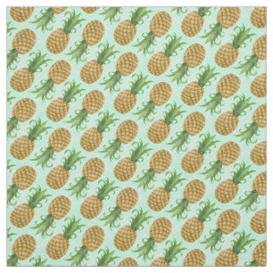 Vintage kleine tropische hawaiische Ananas-Minze Stoff