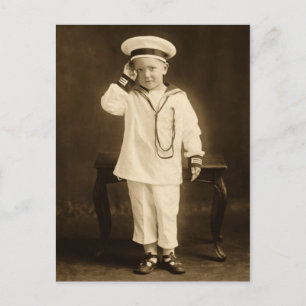 Vintage kleiner Matrose Postkarte
