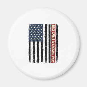 Vintage Kleines Busfahrer-Flag-Shirt Design_1 Magnet